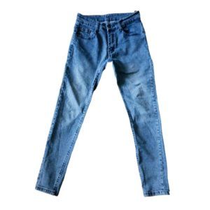 Wrangler Mens Youth Jeans Size 30 Tag Denim Stretch Slim Fit Blue Medium Wash